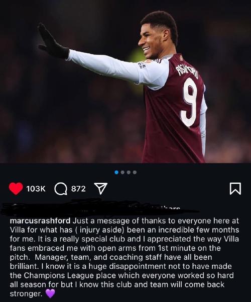 拉什福德社媒:我们努力战斗但结果不如所愿,将重整旗鼓再次出发