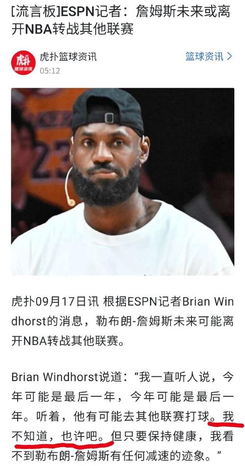 文胖:考虑到詹姆斯休赛期言论 若湖人开局不理想他也非不可交易