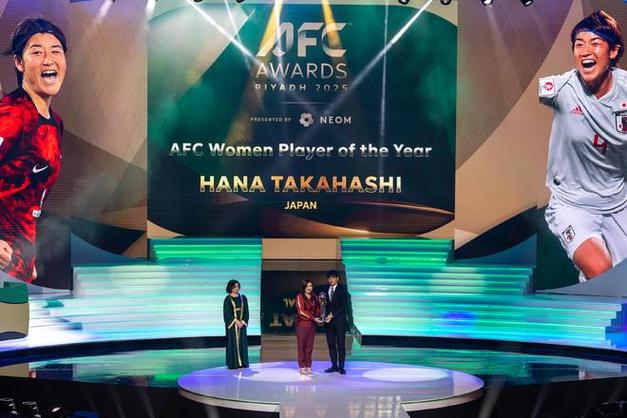 官方:高桥花当选亚足联年度最佳女足球员