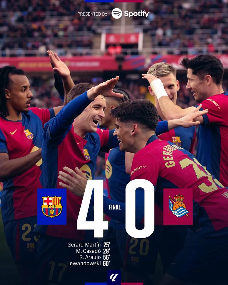 阿劳霍186次出场追平内马尔并列巴萨美洲球员出场数第十，梅西第1