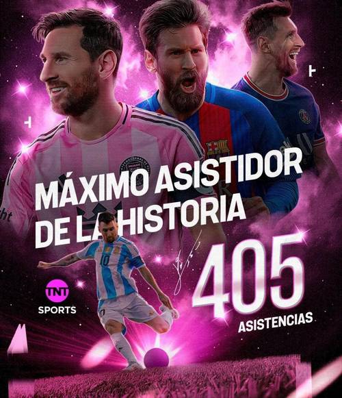 罗马诺：梅西405助超越普斯卡什，成为足坛历史第一人🥇